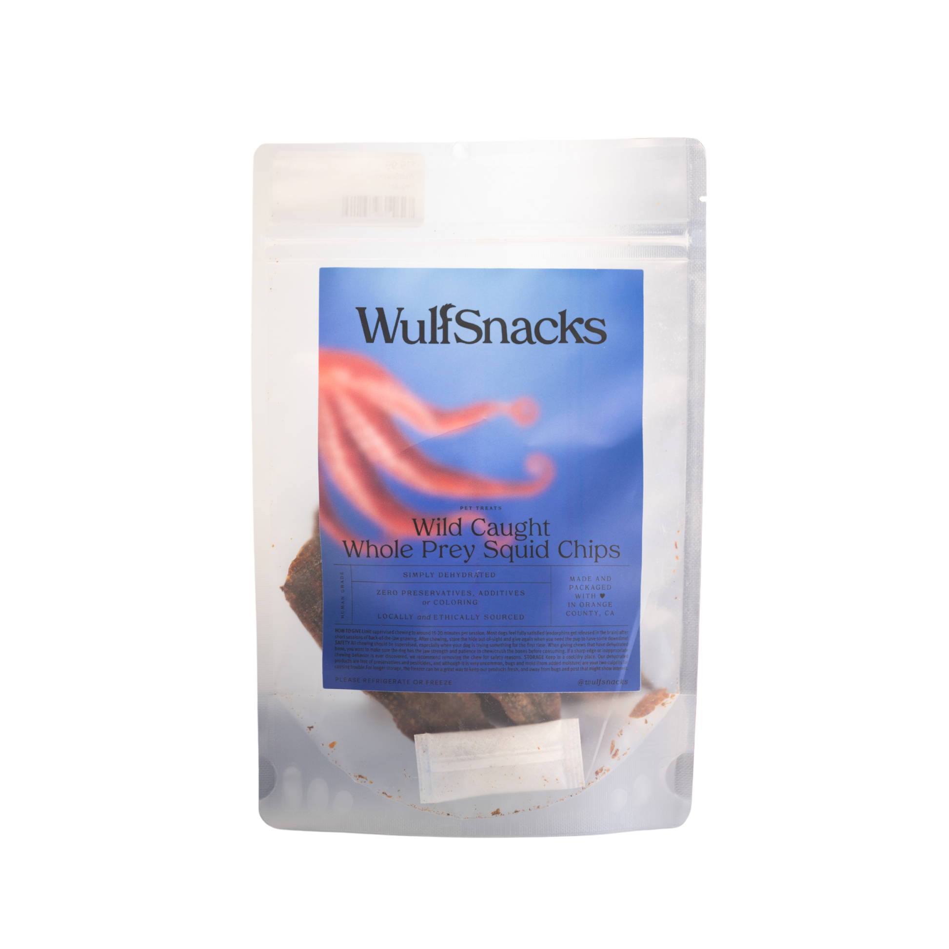 WulfSnacks Dehydrated Wild Caught Whole Prey Squid Chips