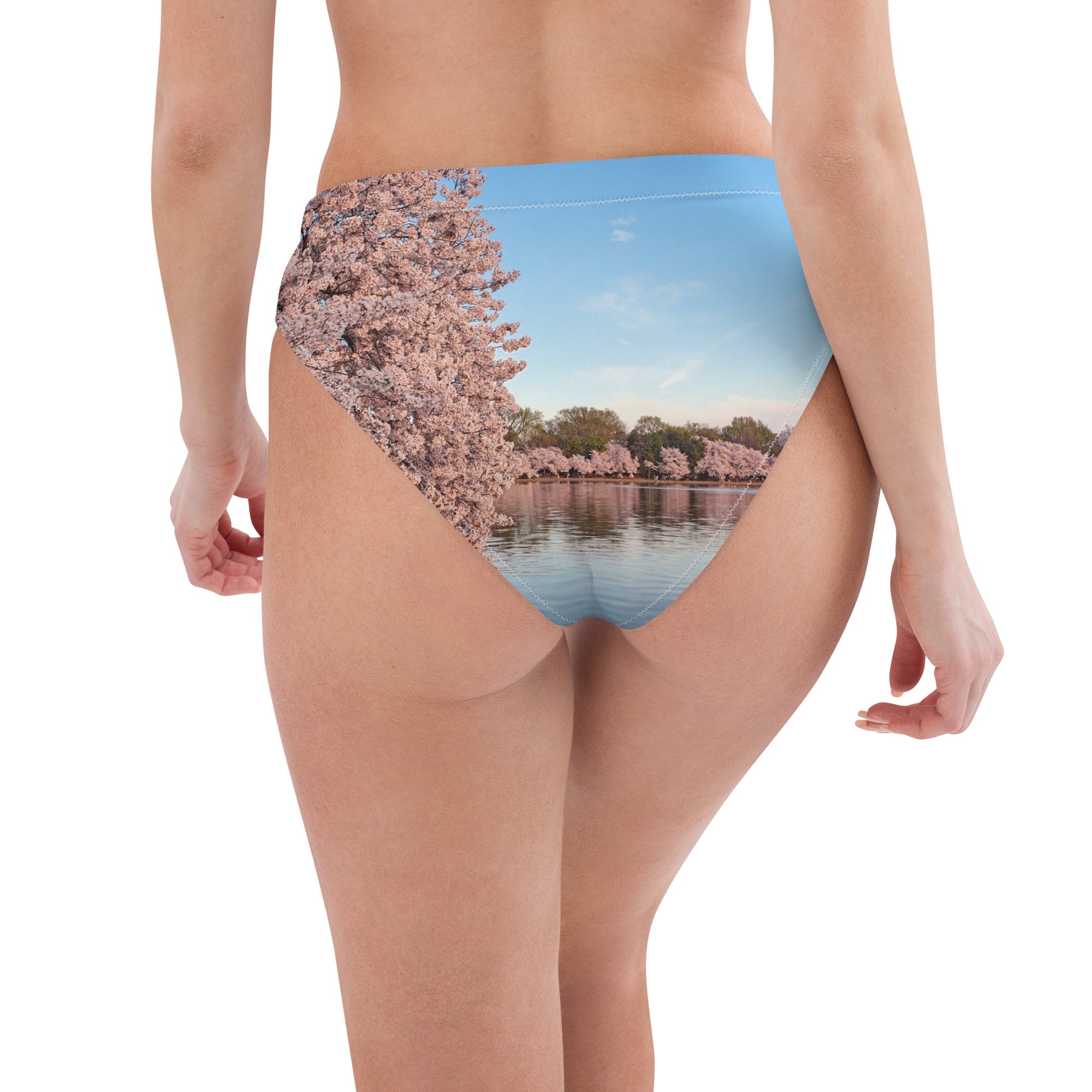Recycled high-waisted bikini bottom