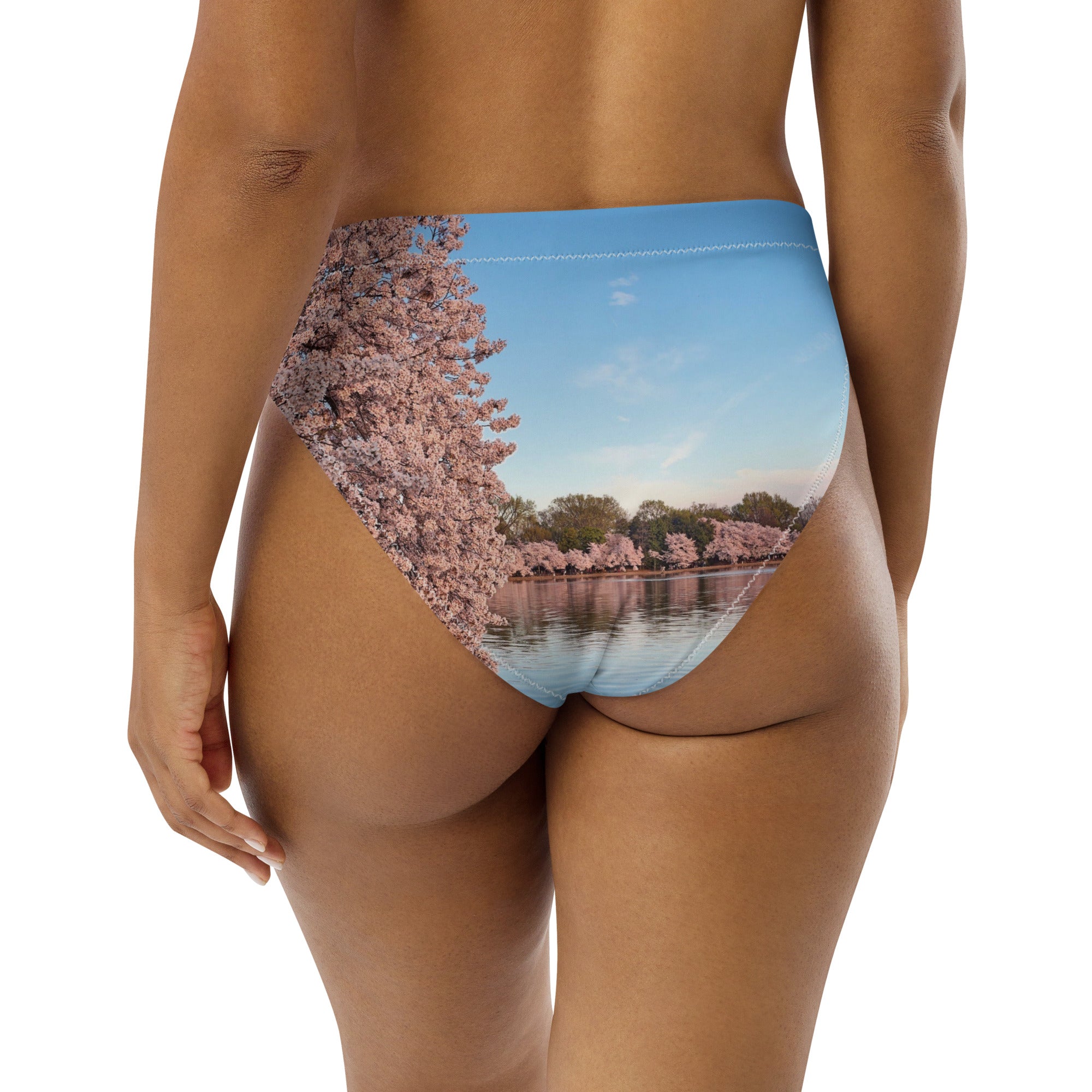 Recycled high-waisted bikini bottom