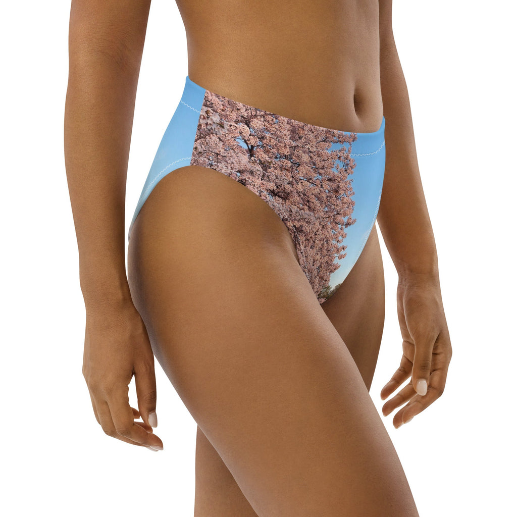 Recycled high-waisted bikini bottom