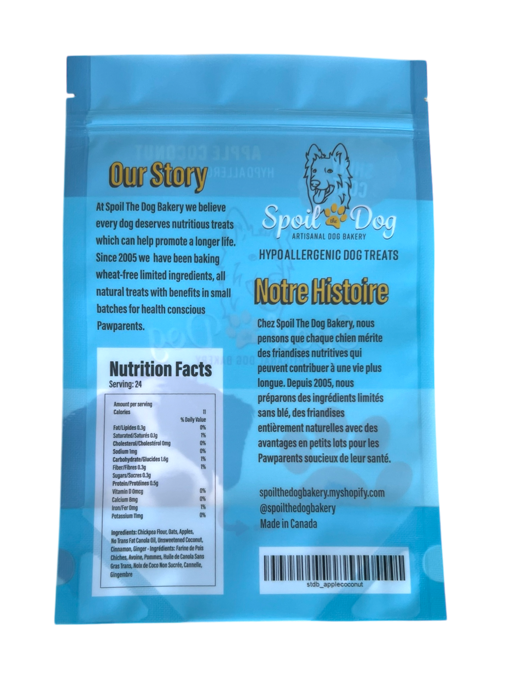 Classic Dog Treat Biscuits Pack, Wheat-Free - Apple Coconut