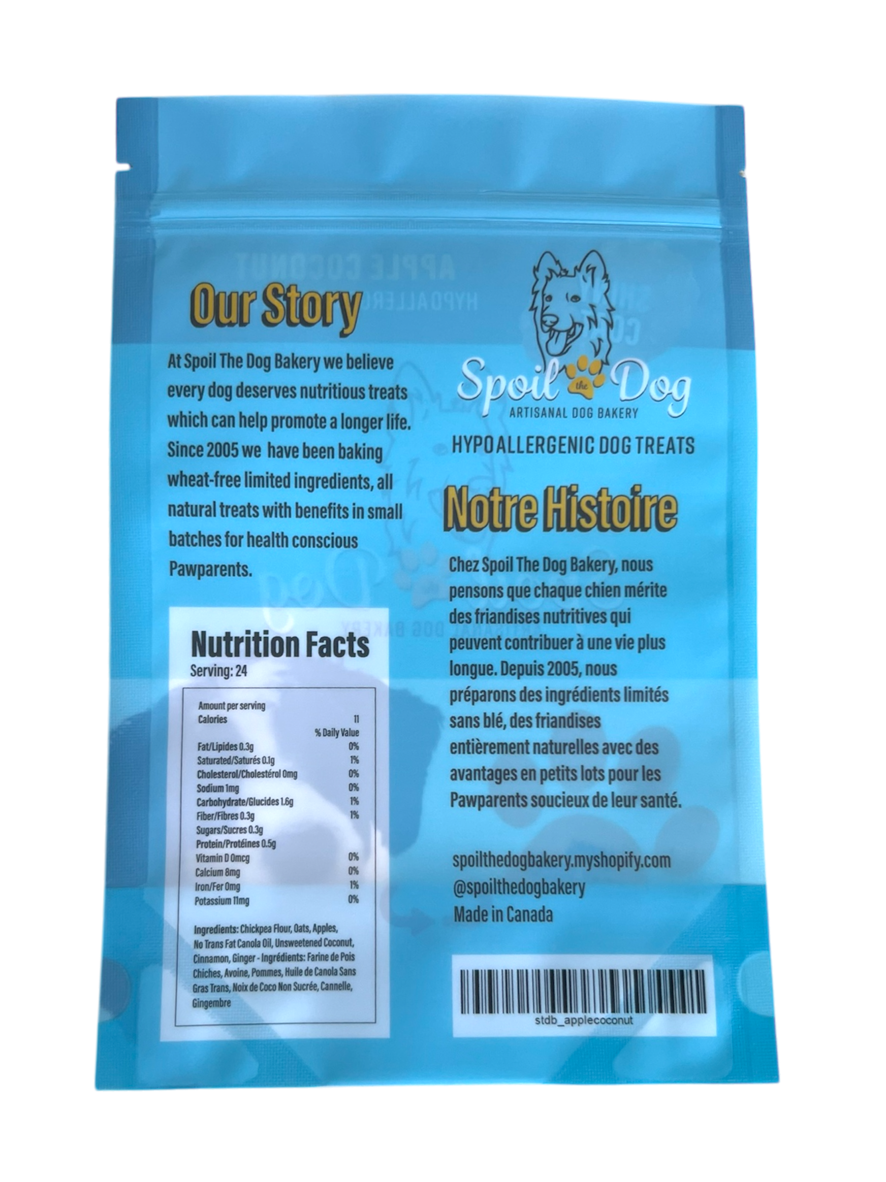 Classic Dog Treat Biscuits Pack, Wheat-Free - Apple Coconut