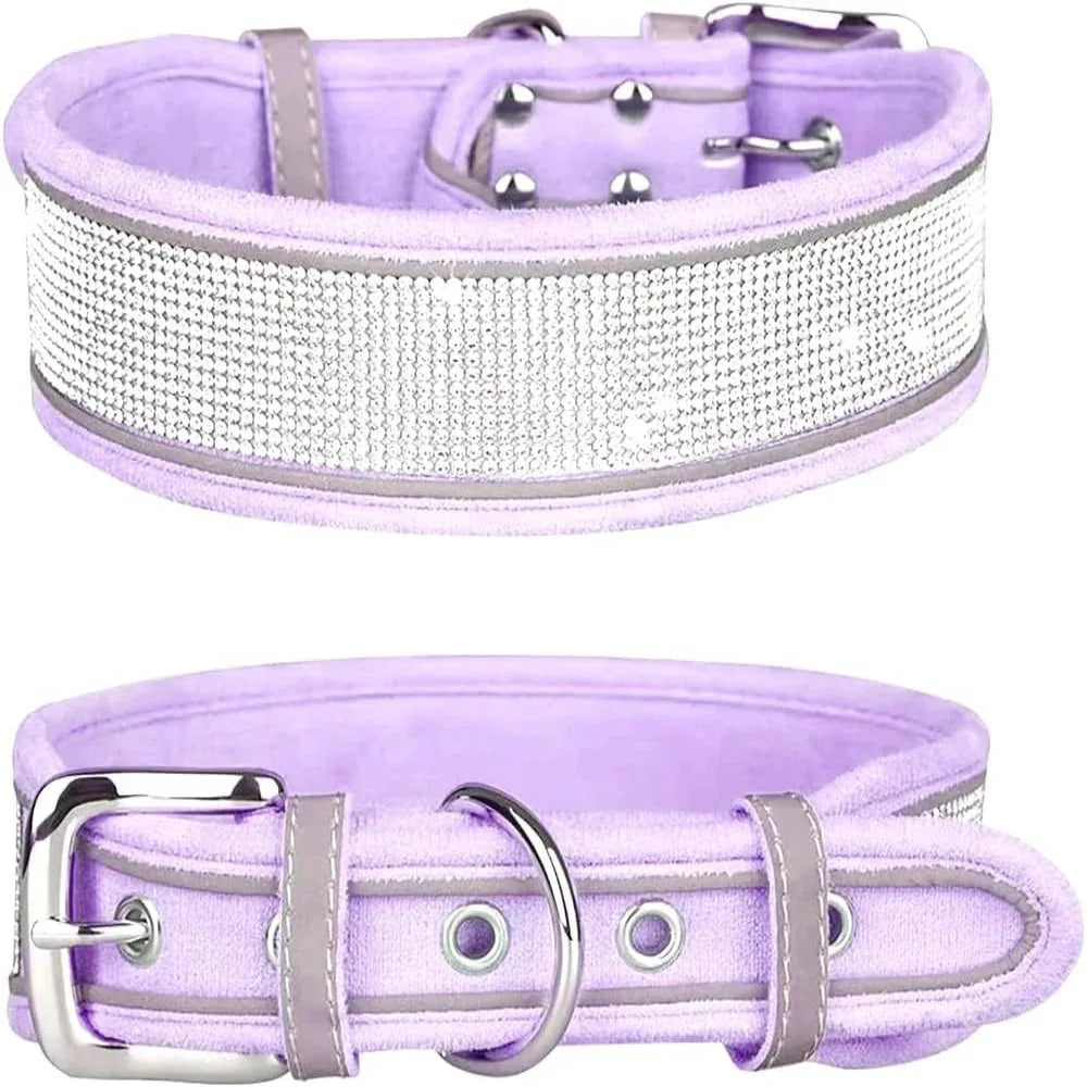 Suede Reflective Soft And Comfortable Dog Pet Collar