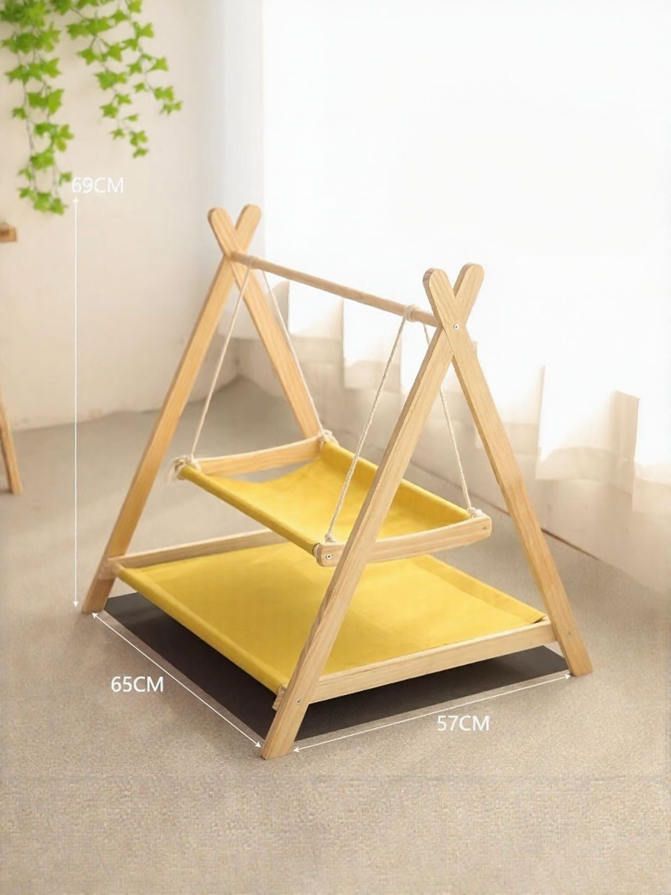Wooden Triangle Cat Hammock
