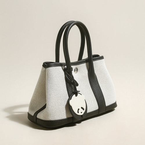 Carefree Canvas and Leather Top Handle Bag