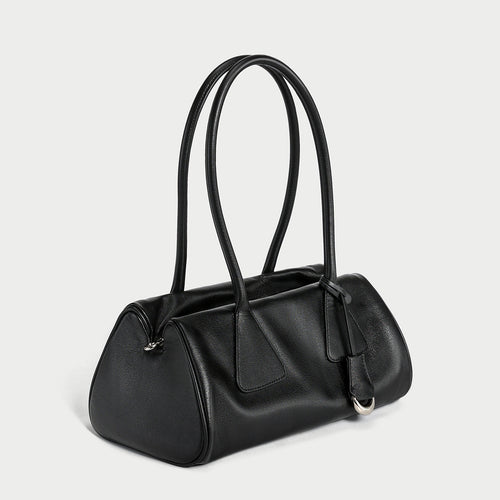 Classic Baguette Leather Shoulder Bag