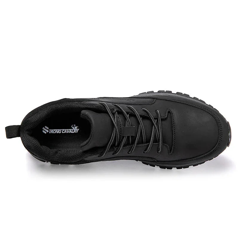 Leather Waterproof Men's Casual Running Board Shoes