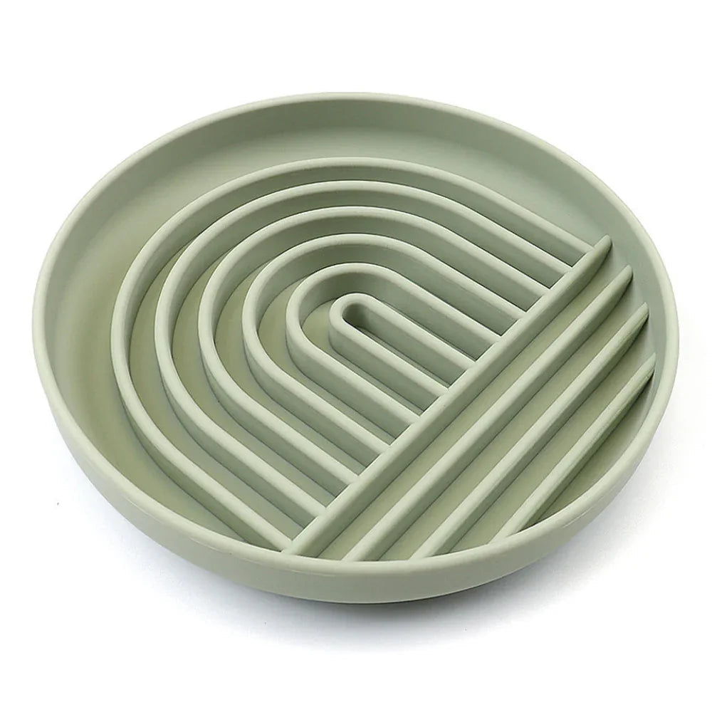 Slowdown Slow Feeder Silicone Pet Dog Bowl