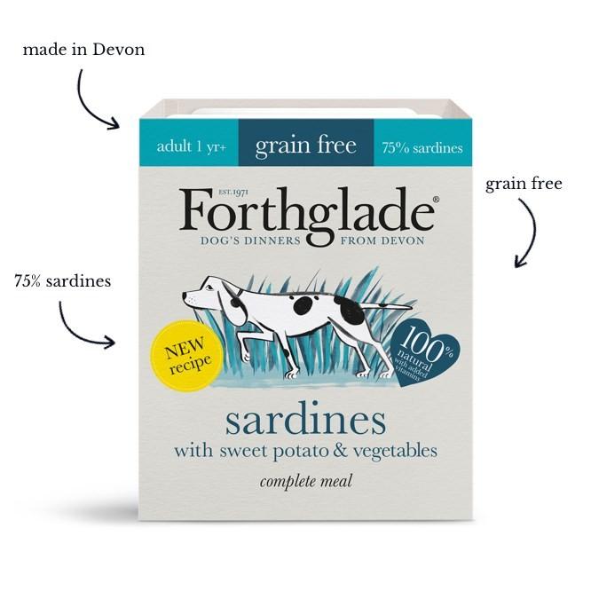 Forthglade Complete Salmon & Sardines Natural Wet Dog Food Variety Pack (12x395g)