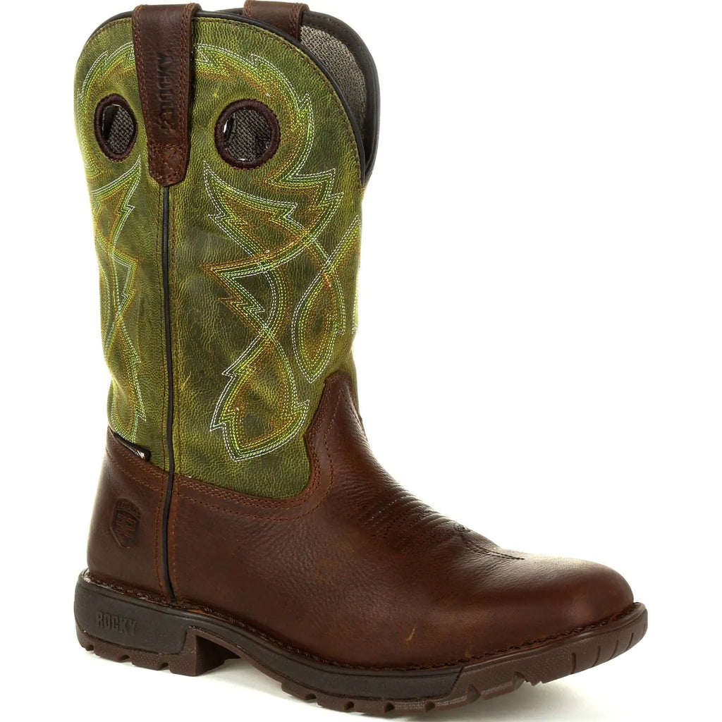 ROCKY Legacy 32 Tan Red Work Wellingtons Size 12(W)
