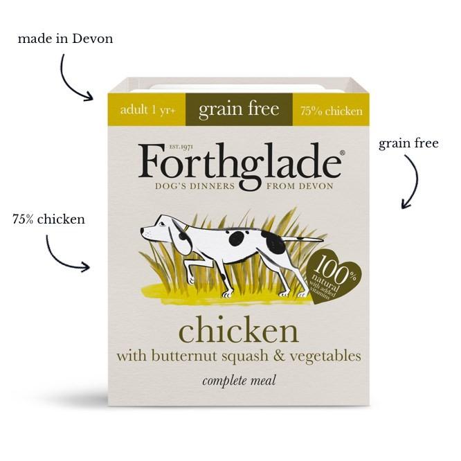Forthglade Complete Chicken & Chicken With Liver Natural Wet Dog Food Variety Pack (12x395g)