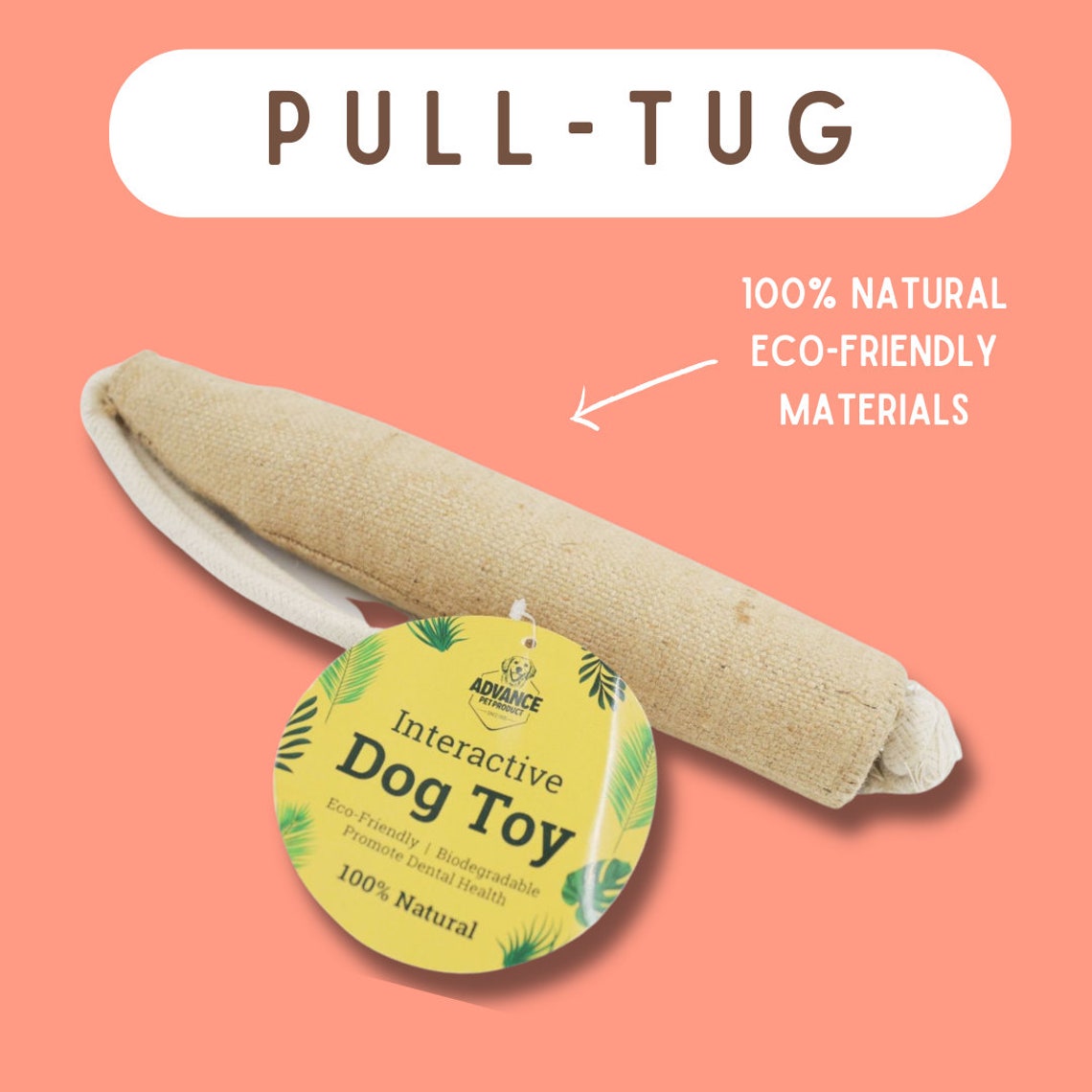 Jute Burlap Interactive Dog Toy Eco-friendly, Biodegradable the perfect oral hygiene helper Soft but durable