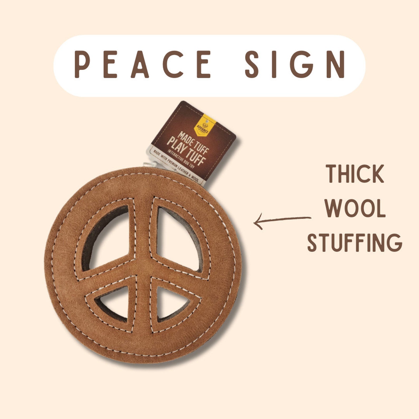 Natural Leather Dog Chew Toy – Tough Water Buffalo Bone with Coconut Fiber Filling | Eco-Friendly & Durable
