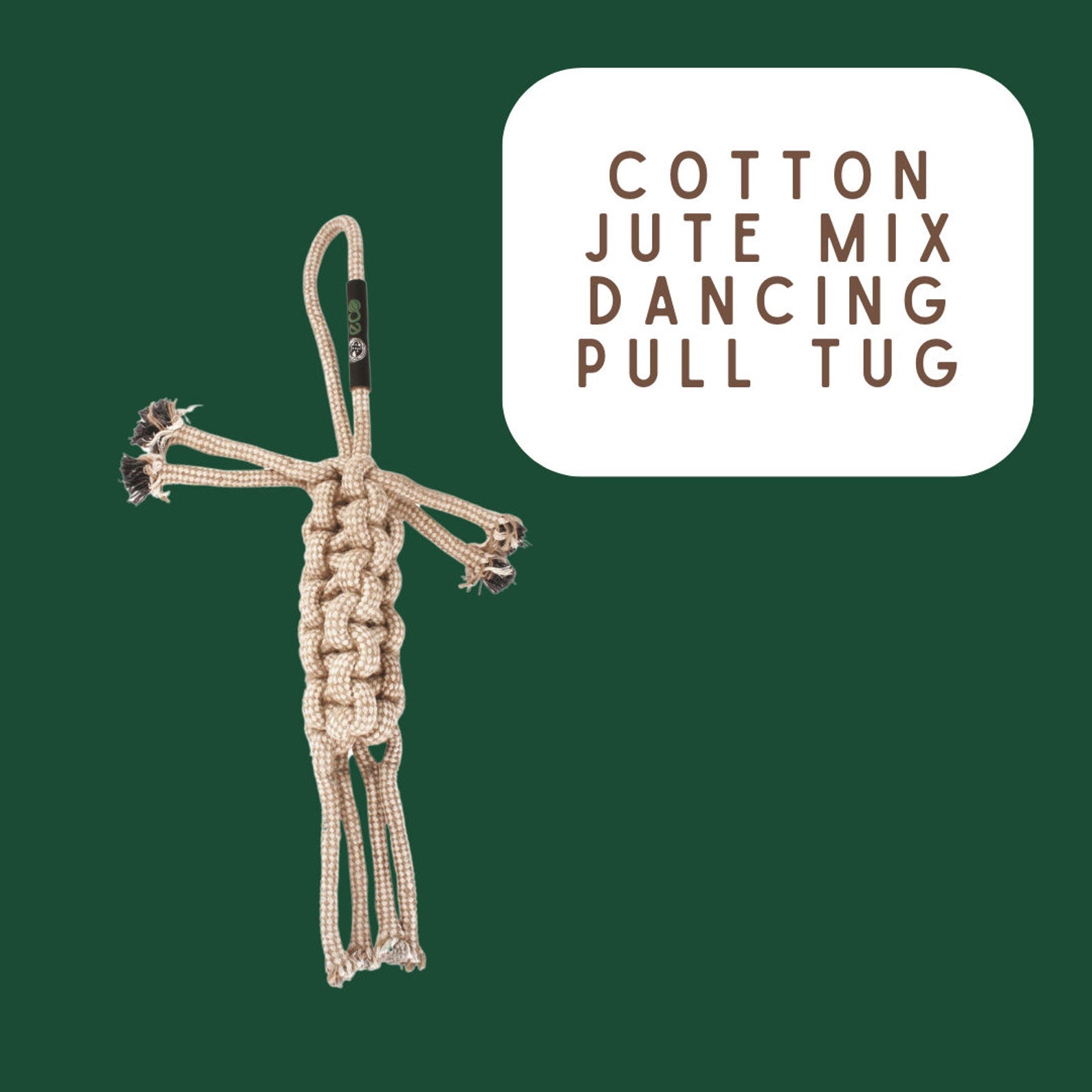 Cotton Jute Tug Rope Dog Toy – Durable Pull & Throw Chew Toy – Eco-Friendly Pet Toy for Interactive Play & Training