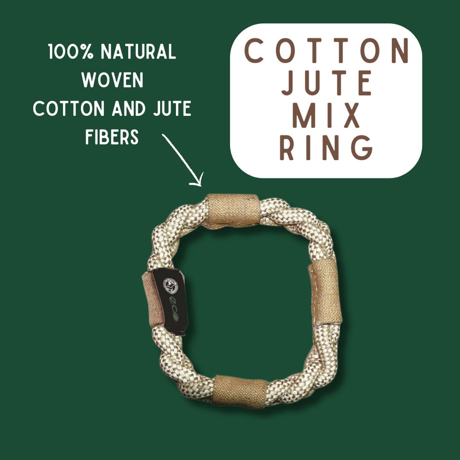 Cotton Jute Tug Rope Dog Toy – Durable Pull & Throw Chew Toy – Eco-Friendly Pet Toy for Interactive Play & Training