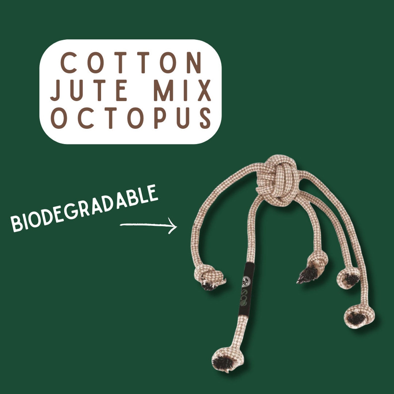 Cotton Jute Tug Rope Dog Toy – Durable Pull & Throw Chew Toy – Eco-Friendly Pet Toy for Interactive Play & Training