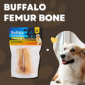 Water Buffalo Femur Bone Dog Chew | All-Natural, Odor-Free, Single-Ingredient Treat | Long-Lasting Bone for Large Dogs