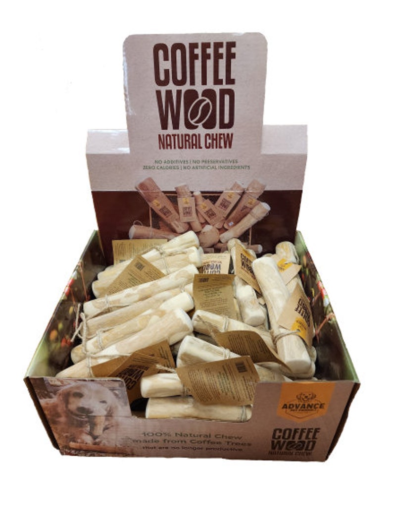 Olive & Coffee Wood Dog Chew Sticks – Real Wood Dog Chew Toys for Heavy Chewers – Natural, Safe, Long Lasting – 1, 2, or 4 Pack