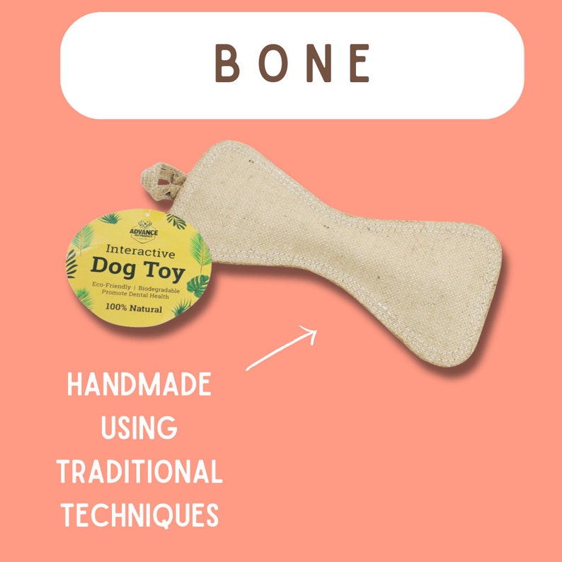 Jute Burlap Interactive Dog Toy Eco-friendly, Biodegradable the perfect oral hygiene helper Soft but durable