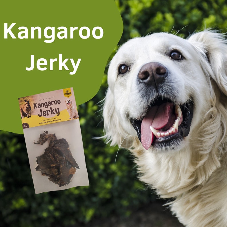 Free-Range Kangaroo Jerky for Dogs – Natural, Grain-Free, Low Fat, High Protein, Single Novel Protein Treats