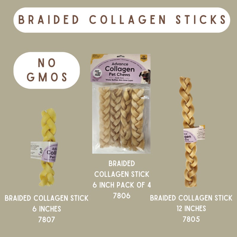 Collagen Dog Chew Bone | Natural, Grass-Fed | Long-Lasting Treat for Dental, Joint & Bone Health | High Protein