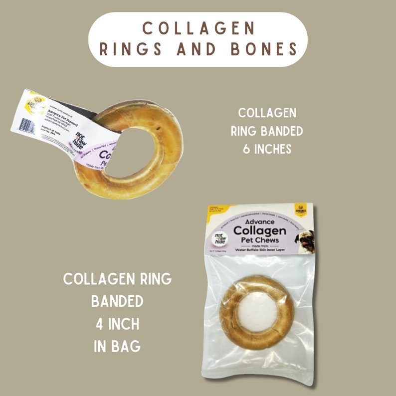 Collagen Dog Chew Bone | Natural, Grass-Fed | Long-Lasting Treat for Dental, Joint & Bone Health | High Protein