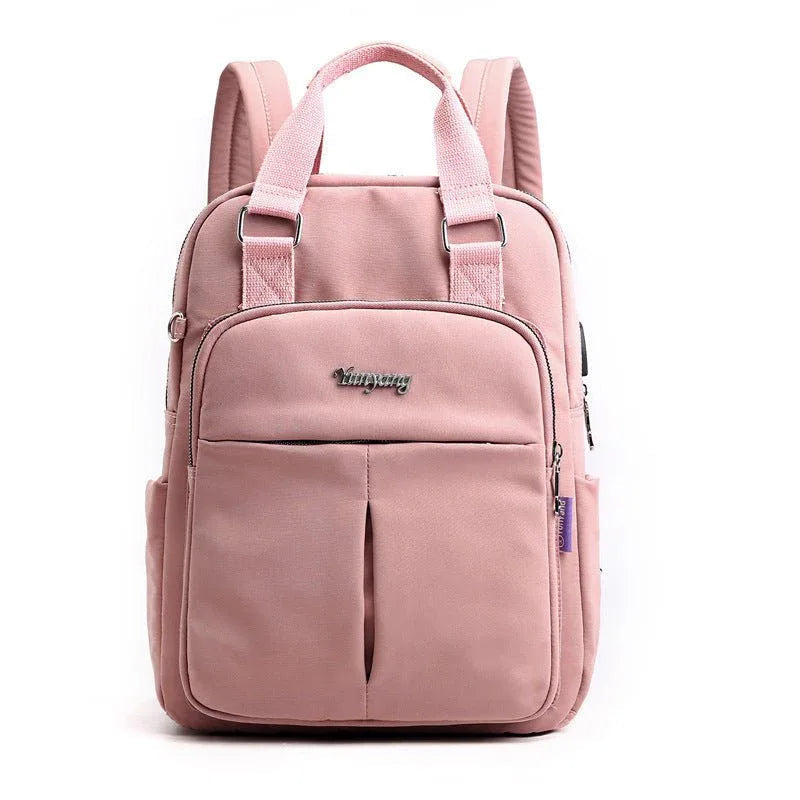 Large Capacity Multiple Pockets Women's Backpack With In-Built USB Charging Port