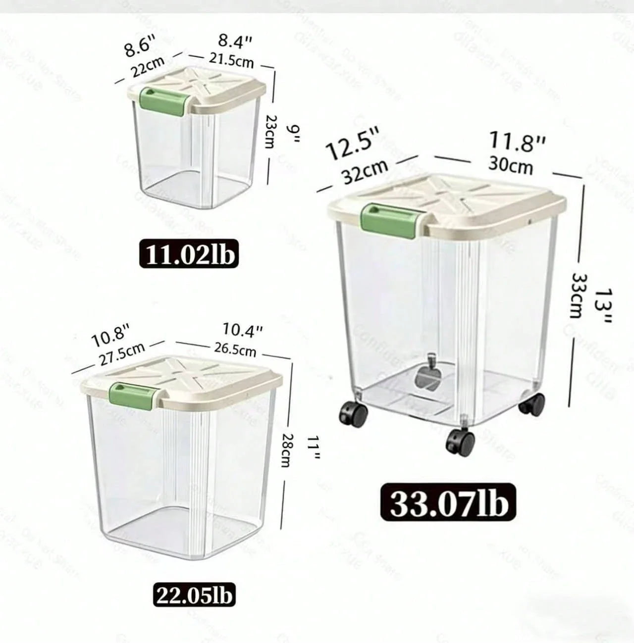 Large Capacity Pet Food Storage Container with Wheels – Airtight Dog Food Storage Bin