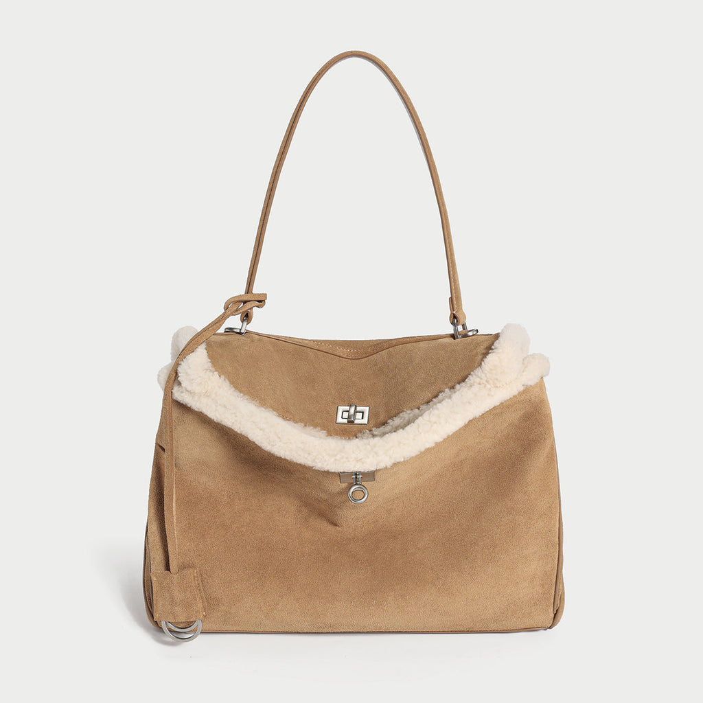 Manhattan Large Felt Leather Tote Bag