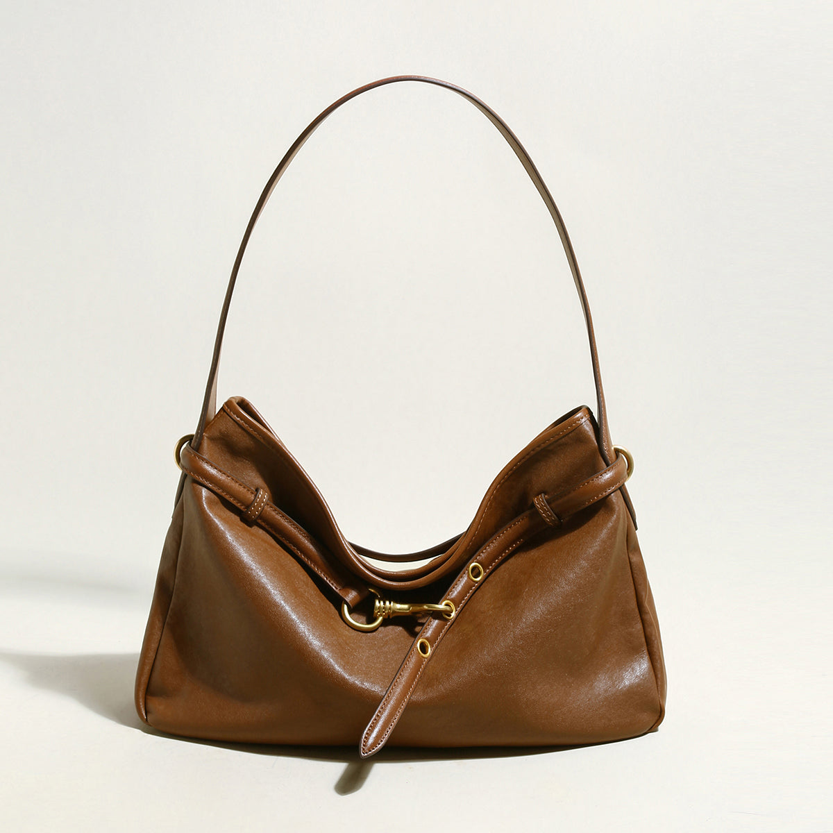 Mediun Slouchy Leather Shoulder Bag