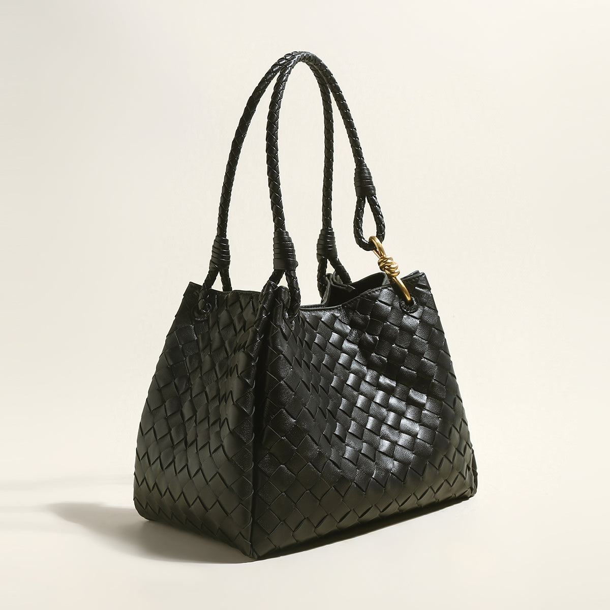 Milton Woven Leather Tote Bag