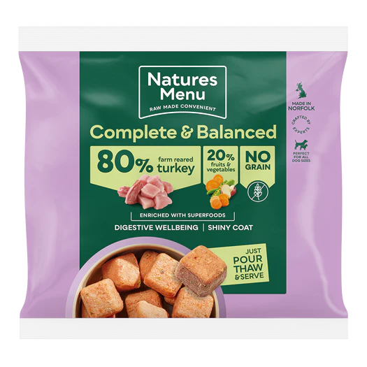 Natures Menu Complete & Balanced Turkey Nuggets 80/20 1kg