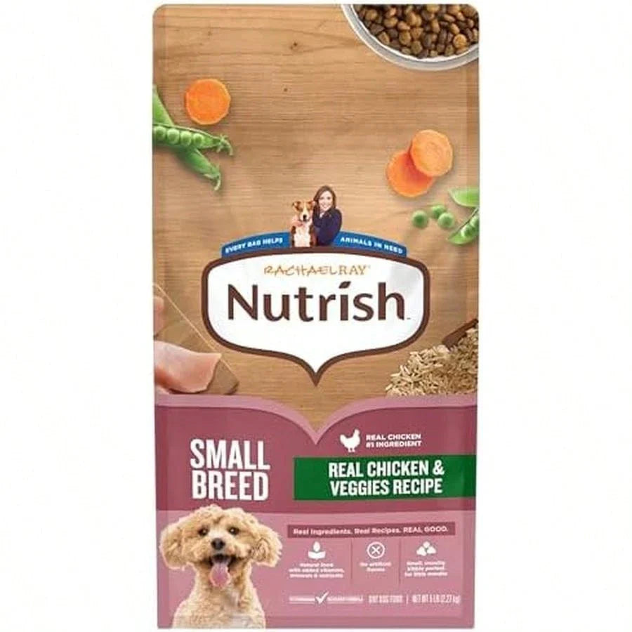 Rachael Ray Nutrish Small Breed Dry Dog Food – Real Chicken & Veggies Recipe (13 lb Bag)