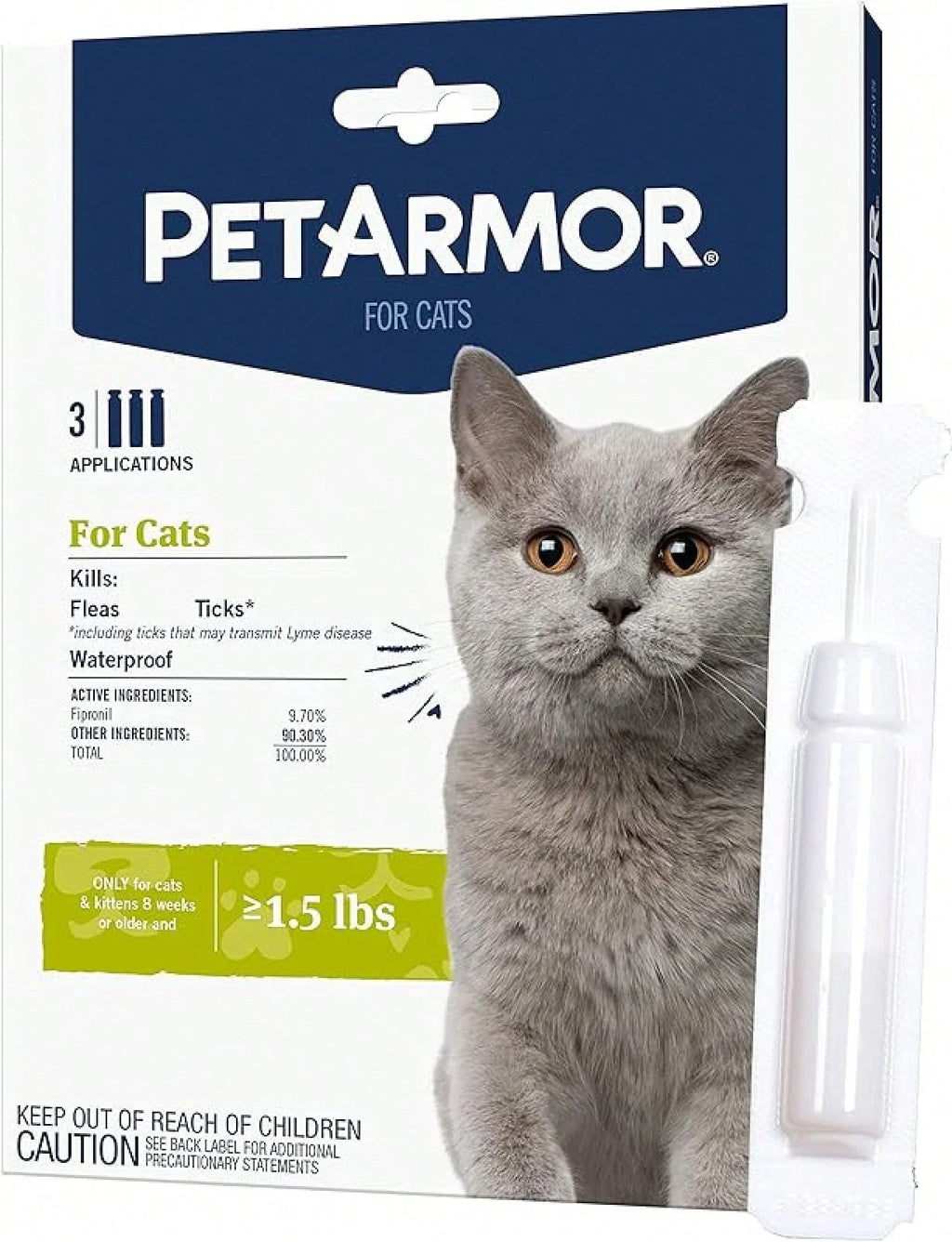 PetArmor Flea & Tick Treatment for Cats (Over 1.5 lbs) – 6 Month Topical Supply