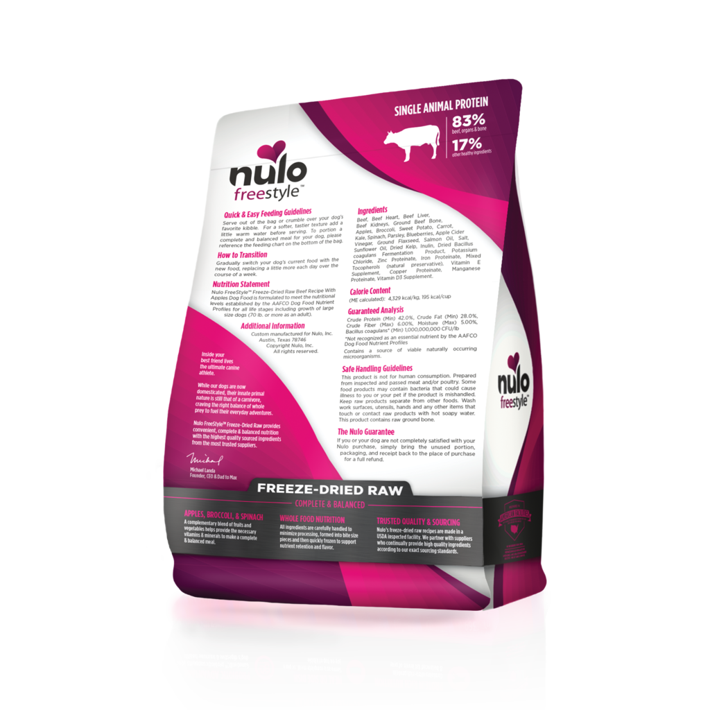 Nulo Freestyle Freeze-Dried Raw Beef with Apples