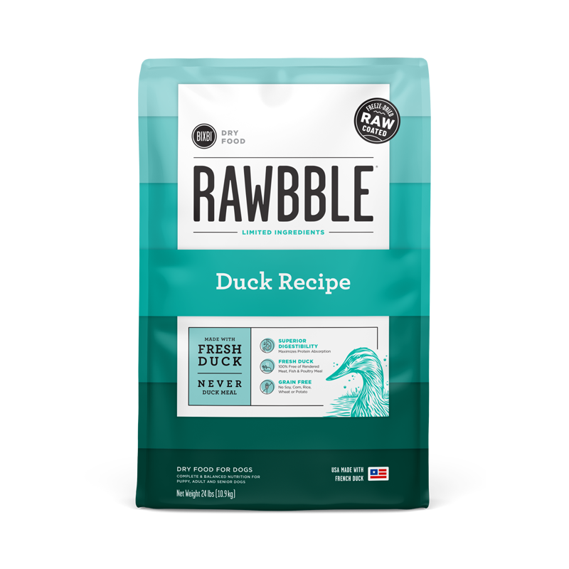 BIXBI Pet Rawbble® Dry Food for Dogs – Duck Recipe