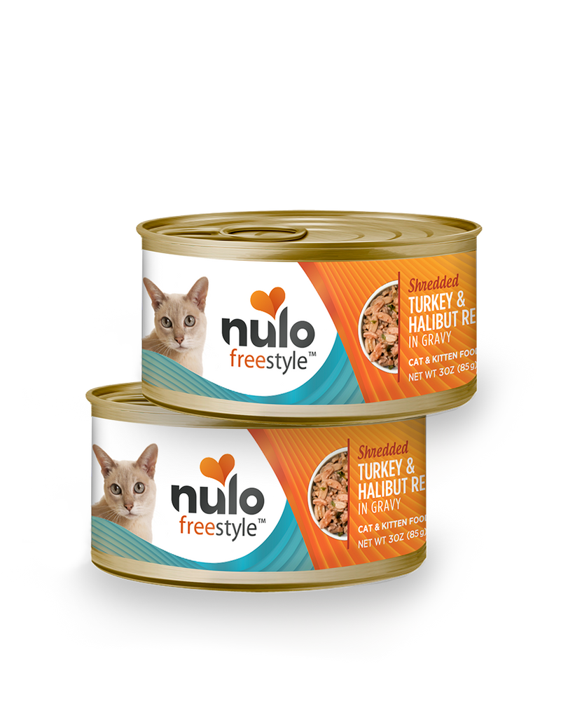 Nulo FreeStyle Shredded Turkey & Halibut Recipe in Gravy Cat & Kitten Food