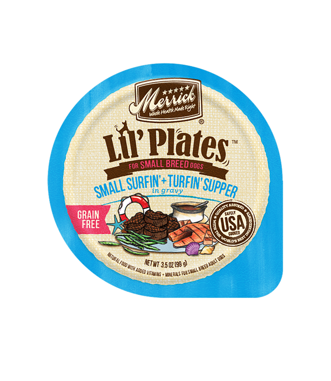 Merrick Lil' Plates Grain Free Surfin & Turfin Supper in Gravy Dog Food Tray