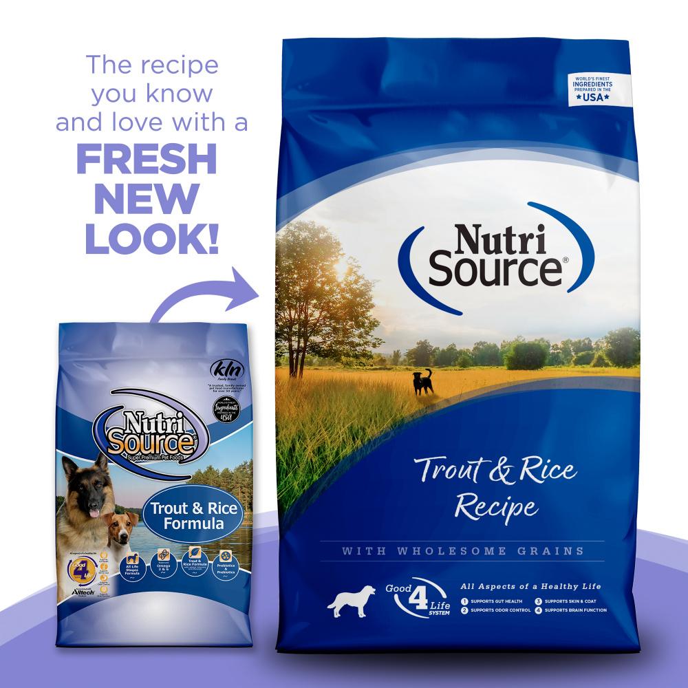 NutriSource® Trout & Rice Recipe Healthy Dry Dog Food