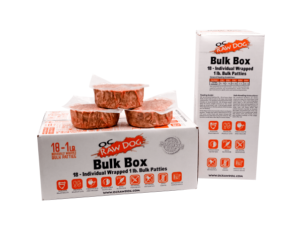 OC Raw Dog Frozen Chicken, Fish & Produce Patty