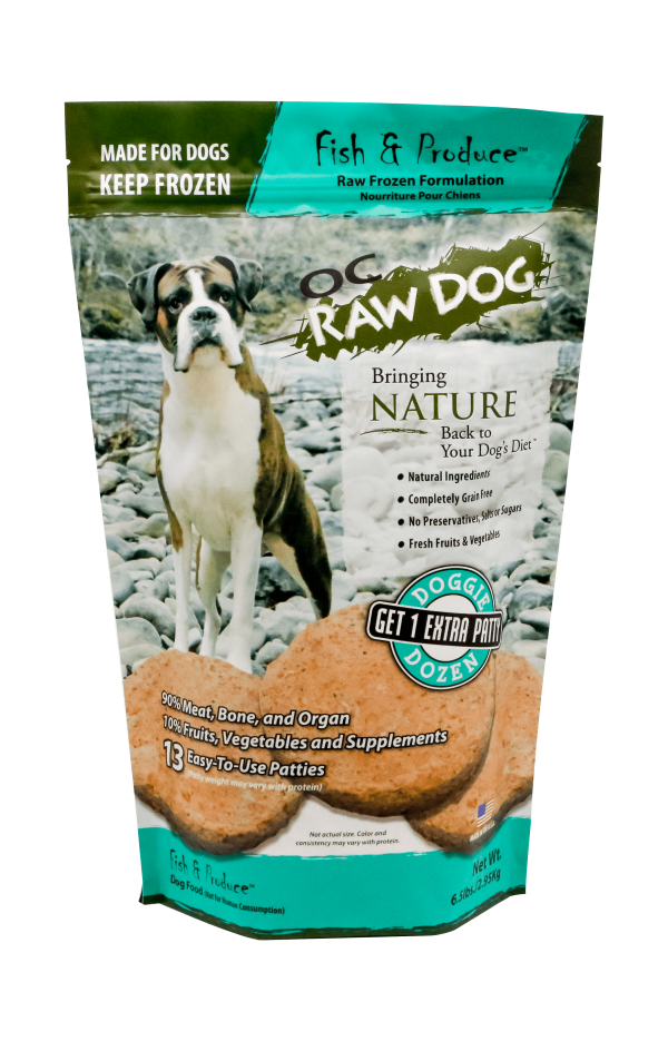 OC Raw Dog Frozen Fish & Produce Patty