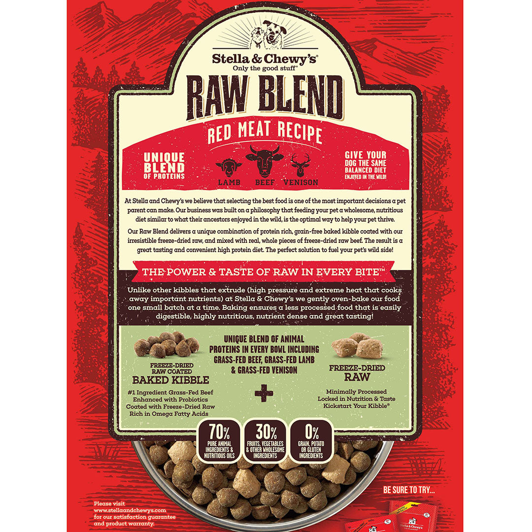 Stella & Chewy's Raw Blend Kibble Red Meat Dog Food