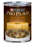 Purina Pro Plan SAVOR Adult Chicken & Vegetables Entrée Slices In Gravy Wet Dog Food