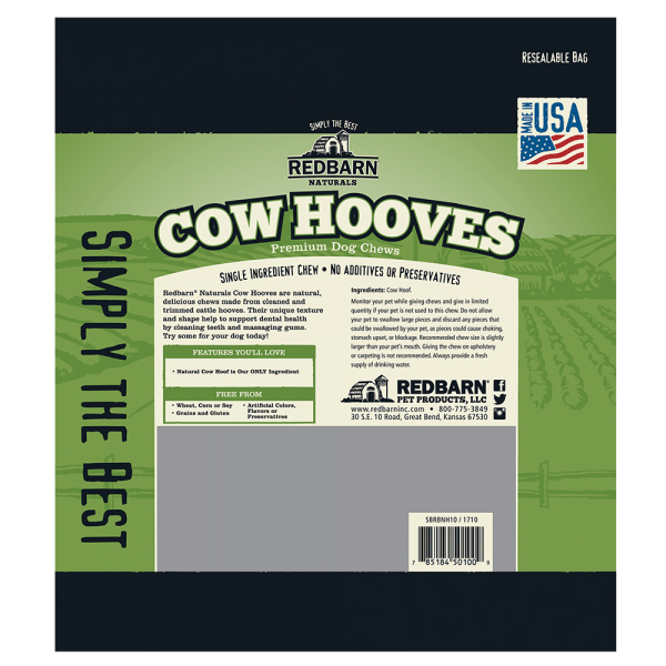 Redbarn Naturals Cow Hooves Dog Chews