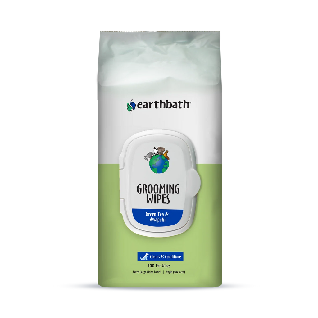 Earthbath Green Tea & Awapuhi Grooming Wipes for Dogs and Cats