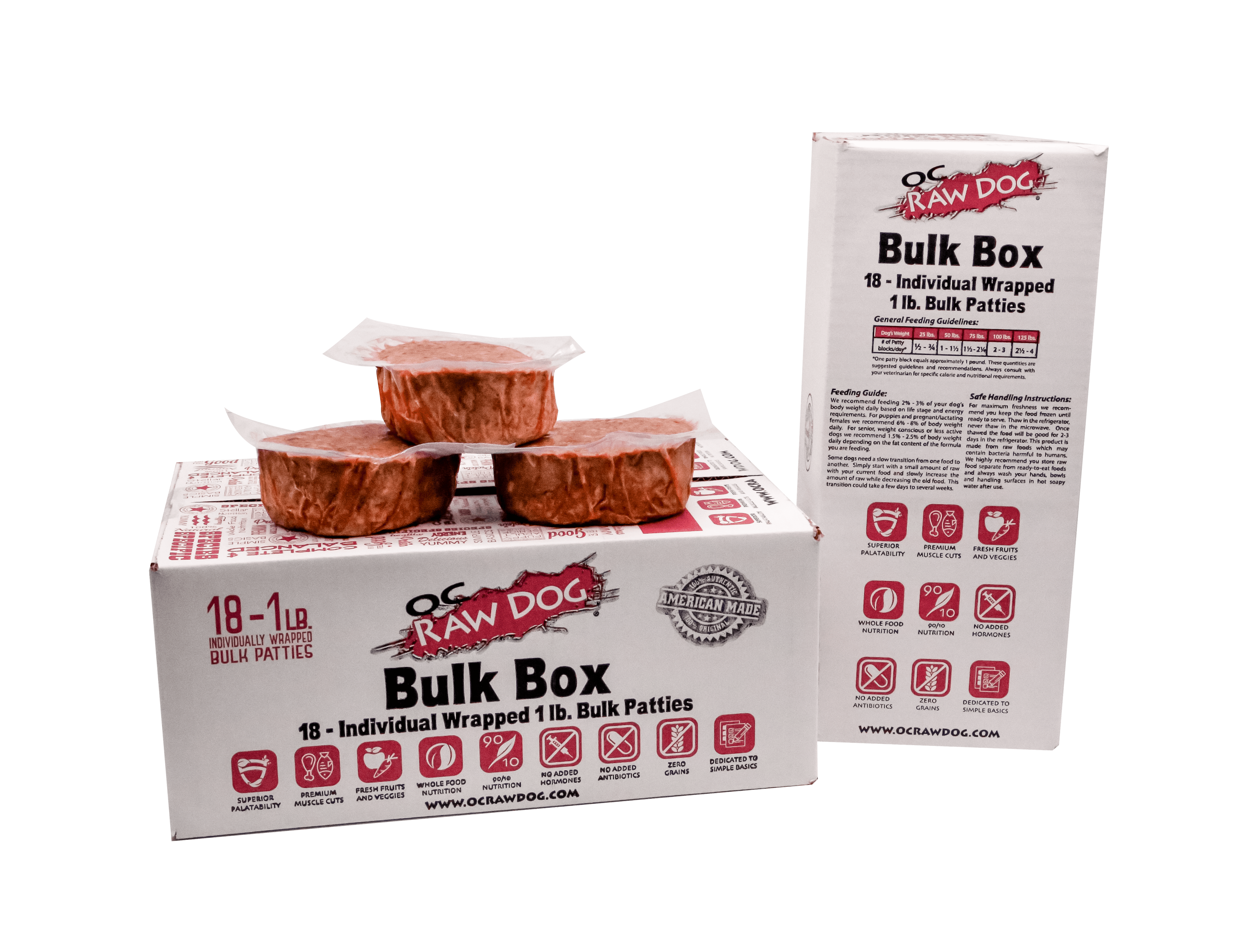 OC Raw Dog Frozen Beef & Produce Patty