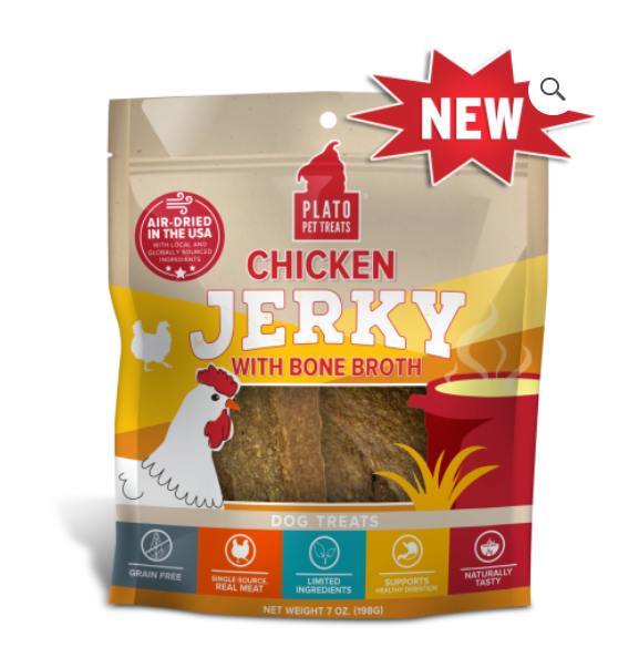 Plato Chicken Jerky with Bone Broth