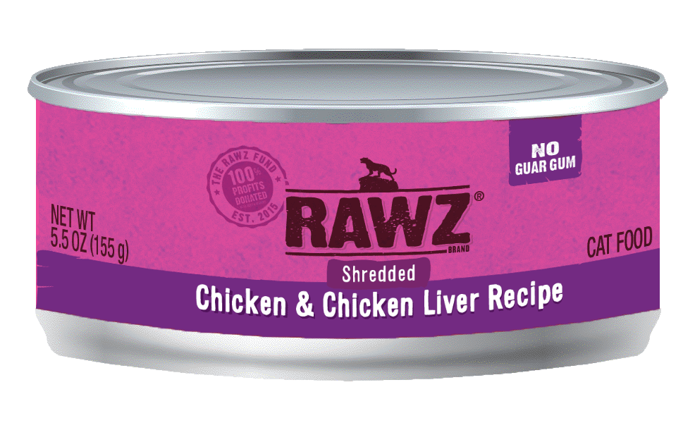 RAWZ® Shredded Chicken & Chicken Liver Cat Food Recipe
