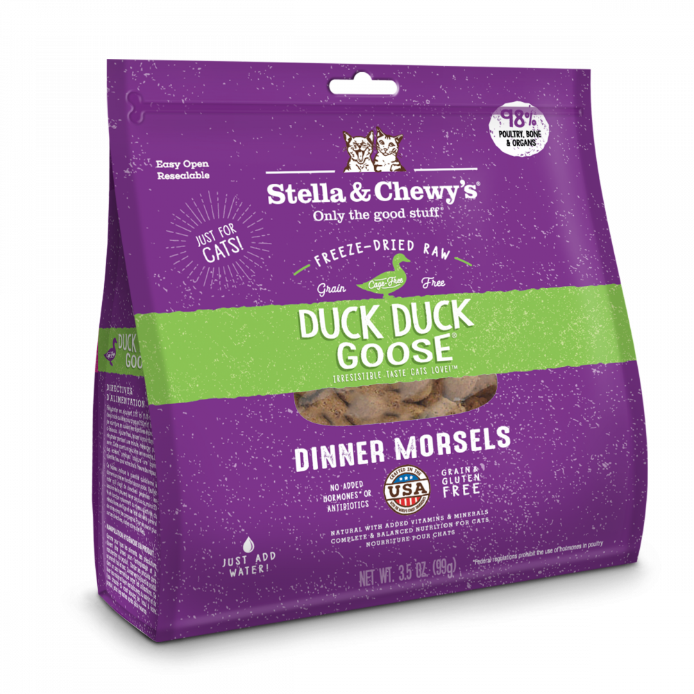 Stella & Chewy's Duck Duck Goose Grain Free Dinner Morsels Freeze Dried Cat Food