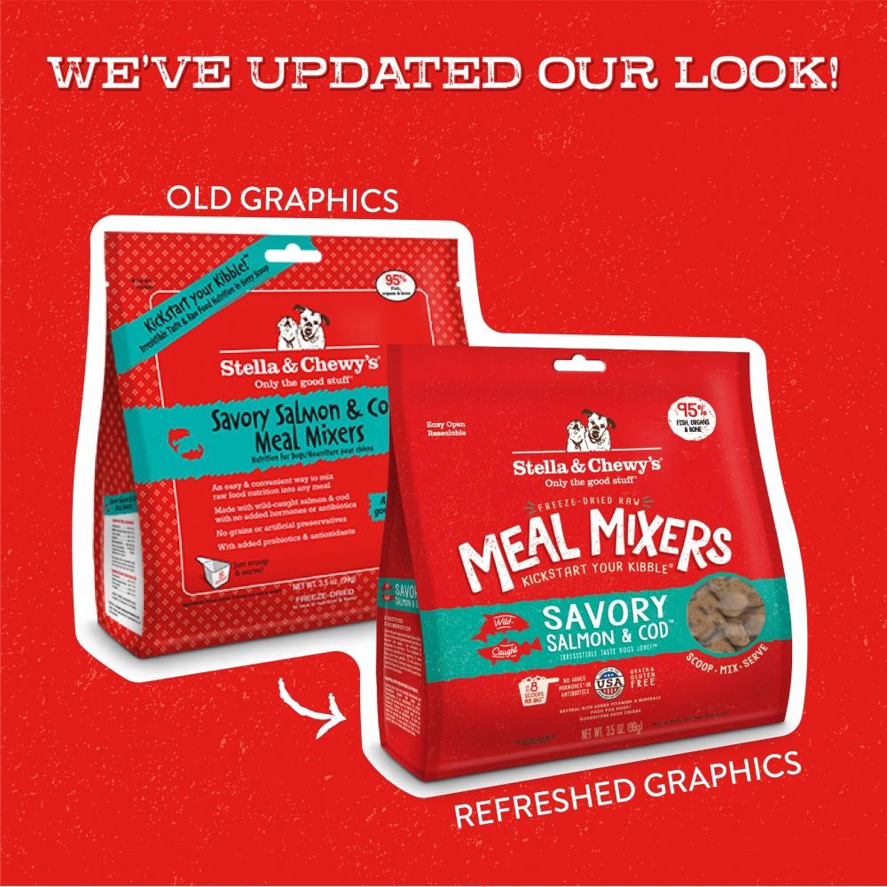 Stella & Chewy's Freeze-Dried Raw Meal Mixers Dog Food Topper - Savory Salmon & Cod Recipe